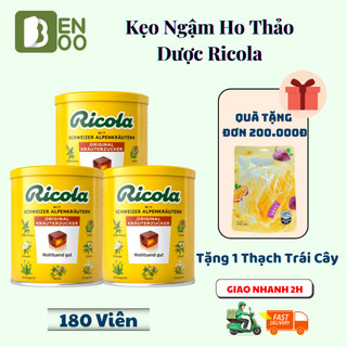 (Date mới) Kẹo ngậm ho thảo dược không đường Ricola nhập khẩu Đức hộp 250gr 180 viên
