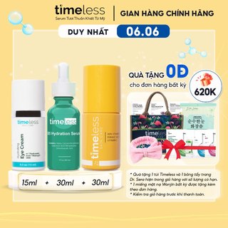 Combo Serum Vitamin B5 Dưỡng Ẩm Phục Hồi Da + Kem Mắt + Vitamin C 20% Dưỡng Sáng Và Đều Màu Da