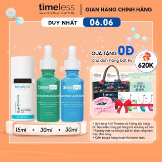 Combo Serum Vitamin B5 Dưỡng Ẩm Phục Hồi Da + Kem Mắt + Vitamin C HA Dưỡng Sáng Và Đều Màu Da