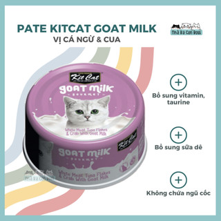[Lon 70g] Pate cho mèo Kitcat Goat Milk DATE CUỐI T7/2025