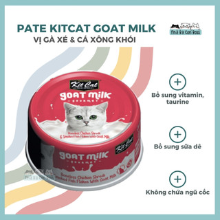 [Lon 70g] Pate cho mèo Kitcat Goat Milk DATE CUỐI T7/2025
