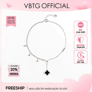 Lắc chân bạc vbtg lắc chân bạc cỏ bốn lá - lắc chân bạc s925 vbtg9036