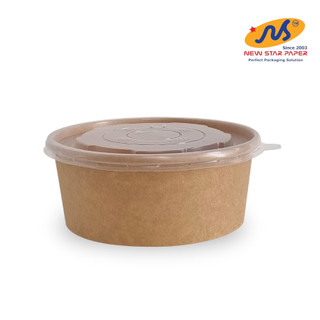 Lốc 20 combo tô giấy kraft 750 - 1000ml & nắp