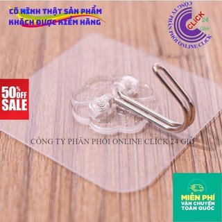 Móc dán tường siêu dính trong suốt chịu lực tốt treo tường chắc chắn 6x6 cm móc dán tường siêu dính trong suốt
