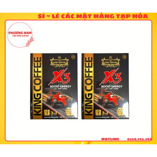 Cà phê hoà tan 3in1 king coffee x3 hộp 324g
