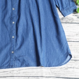 VÁY ĐẦM SƠ MI DENIM XẾP LY