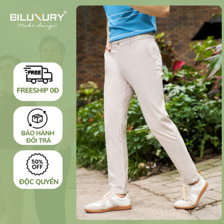 Quần Kaki Nam 8QKKT401 Biluxury Quần Kaki Nam Ống Suông Chống Nhăn, Co Giãn, Bền Màu, Giữ Phom Dáng