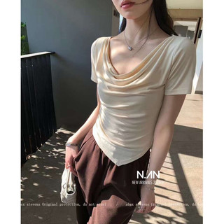 Áo phông basic cổ đổ vạt chéo hàng QC size SM