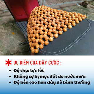 Lót yên xe máy hạt gỗ, đệm hạt gỗ giảm ê mông thoáng khí