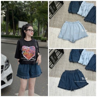Sale lẻ size quần short sooc jeans denim bò gấu bèo cạp chun qccc qcl1 qs206 qs0206