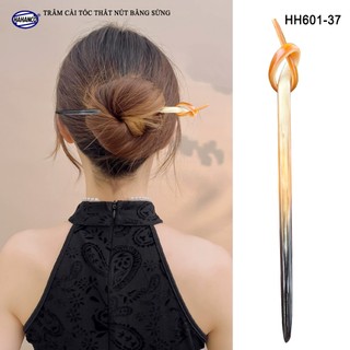 Trâm cài tóc bằng sừng, đầu trâm thắt nút kiểu dáng lạ