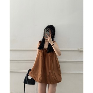 Váy thô 2 dây bèo babydol chun bí 3 màu