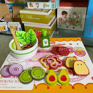 Đồ chơi SALAD rau quả 21 chi tiết bằng gỗ-Bikoshop