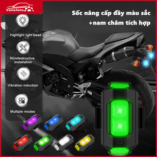 Đèn led nhấp nháy cảnh báo 7 màu sắc gắn xe đạp/mô tô/xe hơi có thể sạc lại