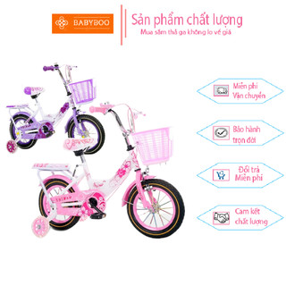  Xe đạp Jinbao khung nữ cho bé size 12-16 có bánh phụ đi kèm 