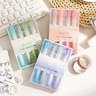 Bút highlight bút nhớ đánh dấu bộ 4 màu gradual đánh dấu công việc, thông tin - bút nhớ dùng ghi chú đánh dấu
