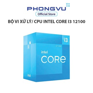 Bộ vi xử lý/ cpu intel core i3 12100 - bảo hành 36 tháng