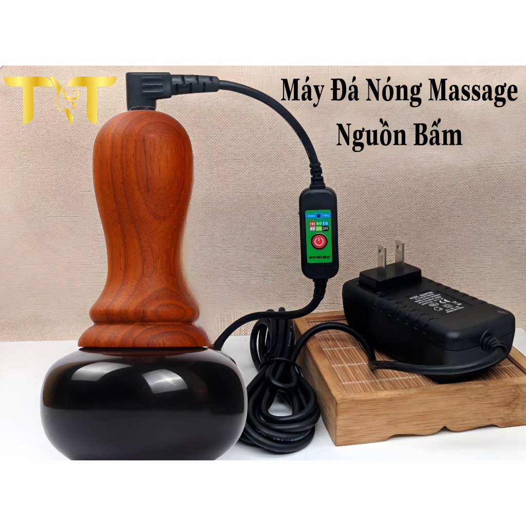 [Bảo hành 12 tháng] Máy đá nóng massage nguồn xoáy và nguồn bấm ( Tặng kèm tinh dầu 100ml)