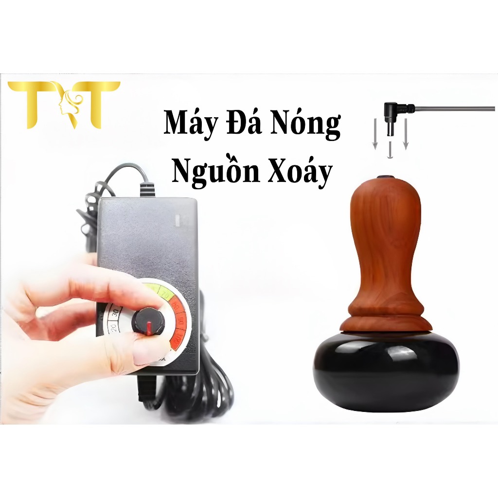 [Bảo hành 12 tháng] Máy đá nóng massage nguồn xoáy và nguồn bấm ( Tặng kèm tinh dầu 100ml)