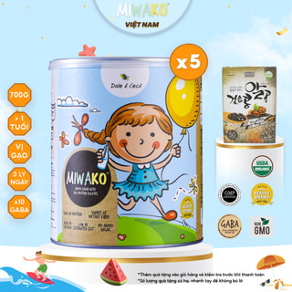 Sữa Hạt Hữu Cơ Miwako Vị Gạo Hộp 700g x 5 Hộp - Miwako Việt Nam