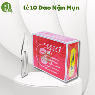 Tách lẻ 10 dao nặn mụn số 11, dao mổ y tế, tiểu phẫu, nặn mụn spa