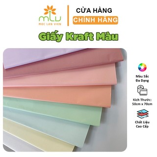 Giấy kraft màu gói hoa, giấy kraft nhật, 1 xấp/5-20 tờ, giấy gói quà tặng