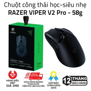 Chuột công thái học không dây Razer Viper V2 Pro màu đen - chuyên gaming fps bảo hành 12 tháng
