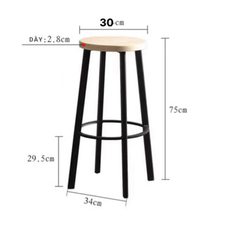 Ghế quầy bar - cao 75 ghế ngồi bàn cao