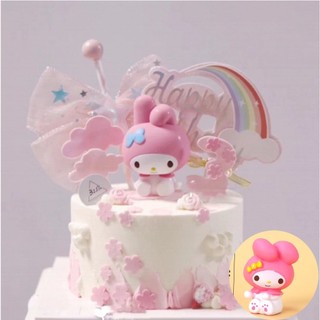 RẺ VÔ ĐỊCH - Tượng Mèo Melody Hồng - Trang trí bánh sinh nhật, bánh kem