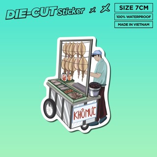 XE BÁN KHÔ MỰC 7cm Sticker Die-cut hình dán cắt rời Sticker Factory