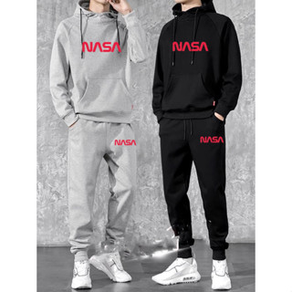  Bộ nỉ mũ nam thể thao nasa  chất nỉ bông  kiểu áo hoodie  mũ dầy 2 lớp h2h.shop 