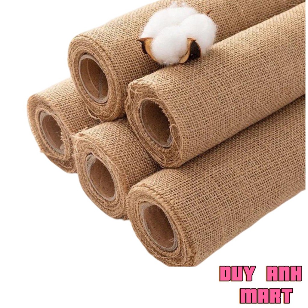 Vải bố đay thưa, khổ 60cm~1m2, vải đay, vải bố, làm phông nền chụp ảnh, rèm cửa, handmade, decor