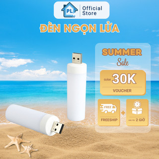 Đèn LED USB thiết kế ngọn lửa cháy dùng pin sạc dự phòng cổng USB laptop PC