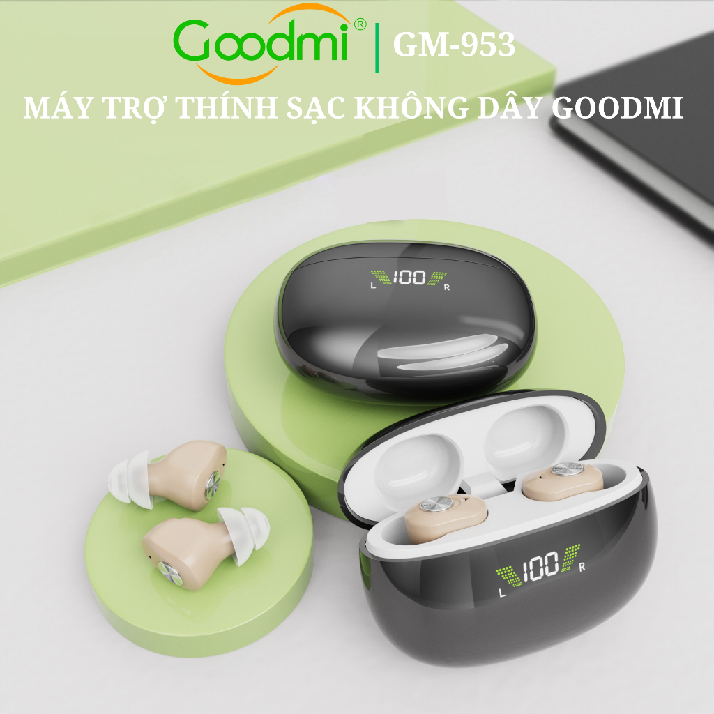 Máy Trợ Thính Không Dây Sạc Pin Nhét Tai GoodMi GM-953