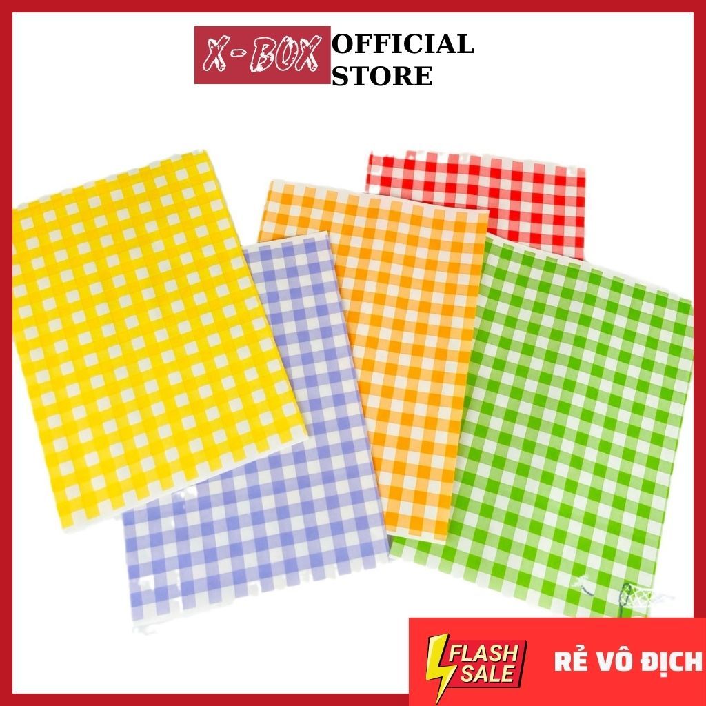 100 Giấy Lót Hộp Bã Mía,Hộp Bento,Giấy Thấm Hút Dầu Ăn Nhiều Màu Tiện Lợi