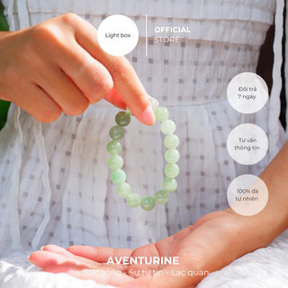  Vòng tay chuỗi hạt - GREEN AVENTURINE, vòng tay đôi, may mắn, thịnh vượng, tự tin