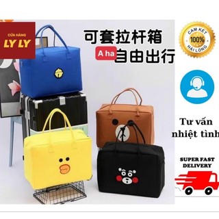Túi xách du lịch, chất liệu nỉ, sức chứa lớn và kiểu dáng xinh xắn , tiện lợi khi đi du lịch.