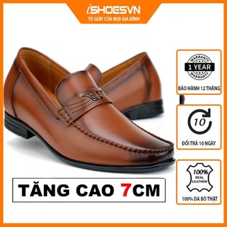 Giày da nam công sở tăng chiều cao ishoesvn is002 - giày lười công sở