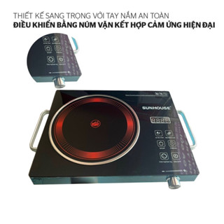 Bếp Hồng Ngoại Sunhouse SHD 6017 Cảm Ứng Cao Cấp, Công Suất 3500W, Mặt Kính Chịu Lực Sử Dụng Cho Mọi Loại Nồi- CT03