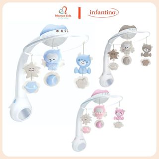 Đồ chơi treo nôi cũi Infantino phát nhạc cho bé 0M+, treo nôi kích thích thị giác - Monnie Kids