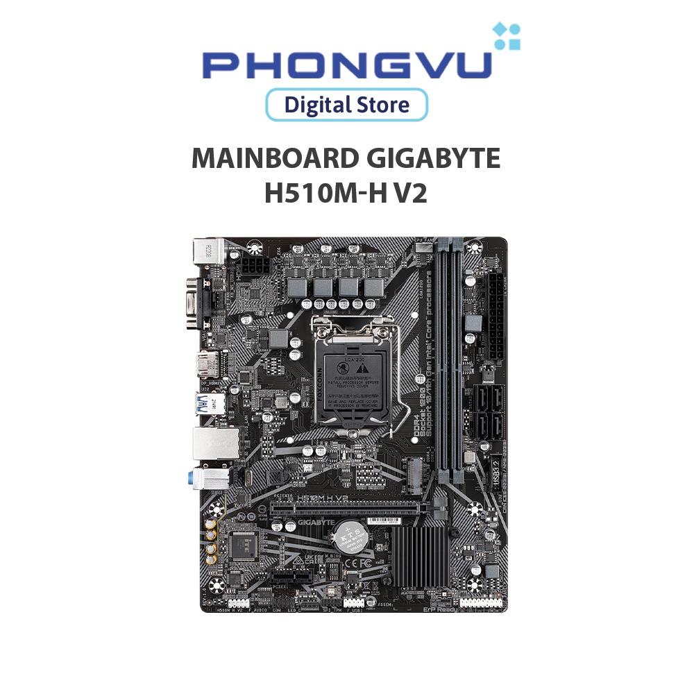 Bo mạch chủ/ Mainboard GIGABYTE H510M-H V2 - Bảo hành 36 tháng