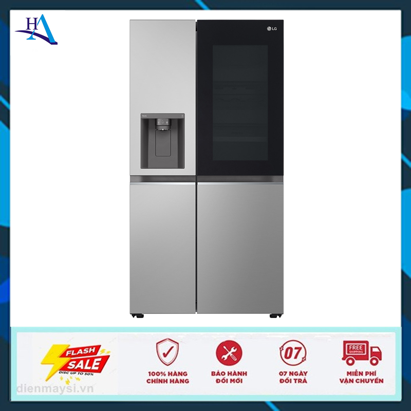 Tủ lạnh LG Inverter 635 lít Side By Side InstaView GR-G257SV (Miễn phí giao tại HCM-ngoài tỉnh liên 