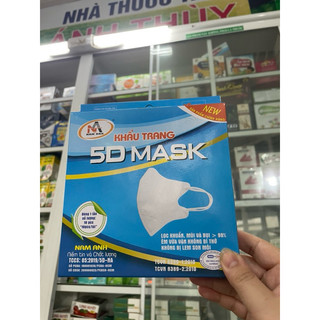 Khẩu trang 5D 10cái dây chât chan ôm mat