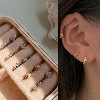 1 chiếc bông tai khoen nhỏ vành tai 30% bạc