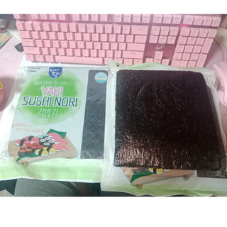 Rong biển cuộn cơm yaki sushinori 100 lá /240g/1/ bịch - roasted seaweed -chiết lẻ 10 lá / 1 bịch - rong biển shushi 10