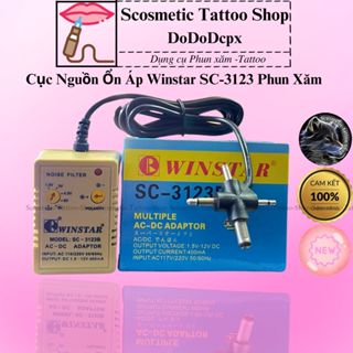 Ổn áp máy thần thánh SC 3123 B ,Cục đổi nguồn, sạc đa năng cho nhiều loại máy phun xăm