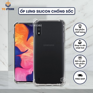 Ốp lưng samsung a01, a01 core, a10 silicon dẻo trong chống sốc 4 cạnh bảo vệ camera | ốp lưng chống sốc