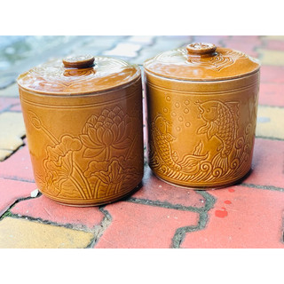 hũ gốm đựng gạo đựng muối dưa cà( giao hoa văn ngẫu nhiên) giá 1 cái