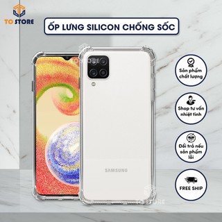 Ốp lưng samsung a12, m12, a22 4g, a22 5g, m22, m32 silicon dẻo trong chống sốc 4 cạnh bảo vệ camera | ốp lưng chống sốc
