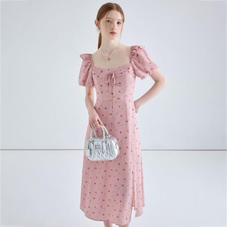 Váy midi hồng Vega Chang size M newtag chính hãng